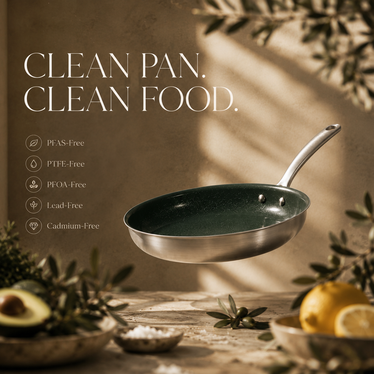 HOC Ceramic-Clad Non Stick Frying Pan