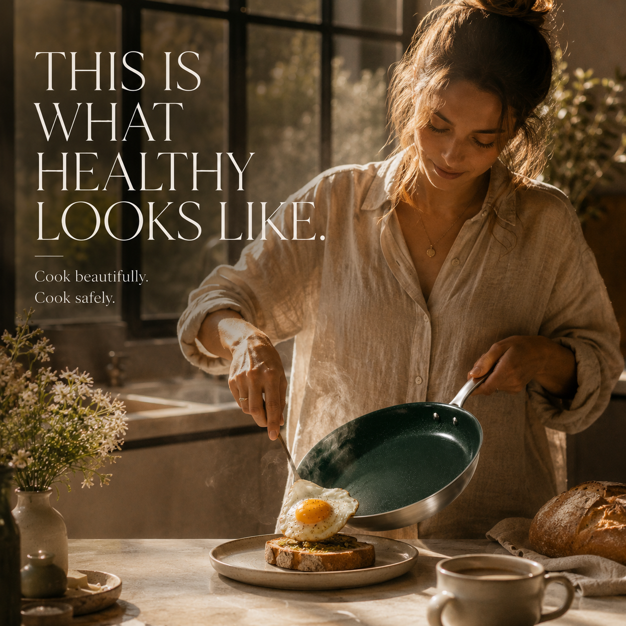 HOC Ceramic-Clad Non Stick Frying Pan