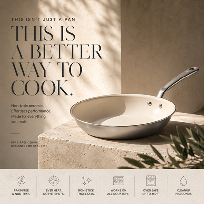 HOC Ceramic-Clad Non Stick Frying Pan